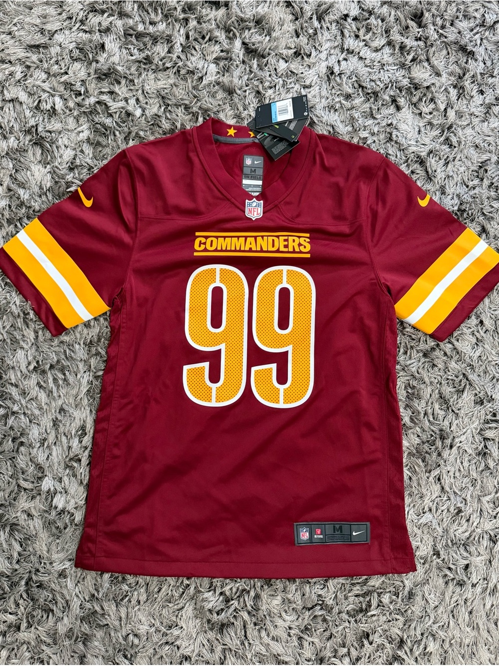 NFL Burgundy and Gold Washington Football Jersey by Nike